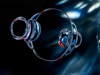 blue and red light digital wallpaper