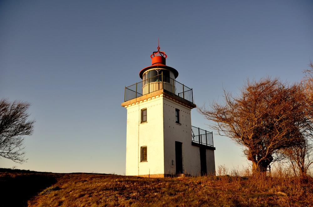 white concrete lighthouse under blue sky during daytime