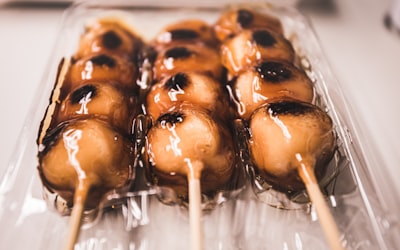 Mitarashi dango and local street snacks — Takayama