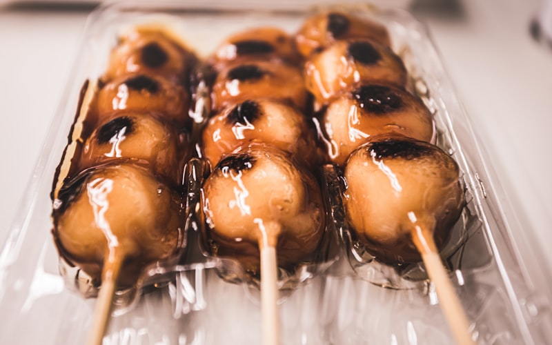 Mitarashi dango street snacks Takayama