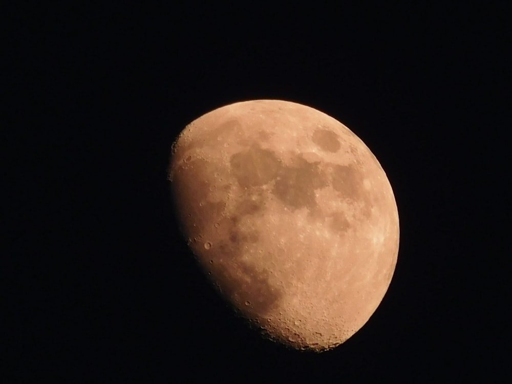 full moon in black background