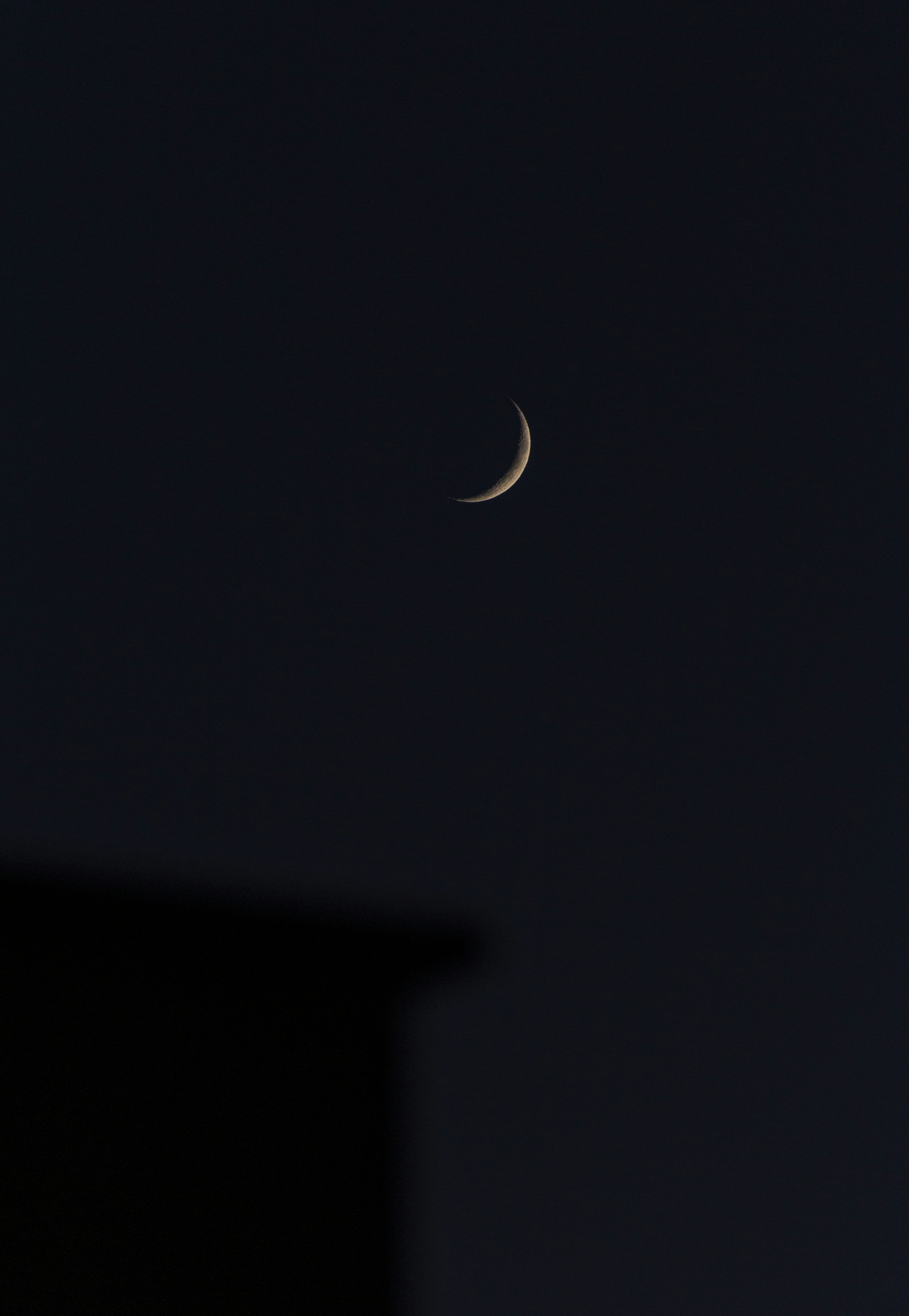 White crescent moon in dark night sky photo – Free Black Image on ...