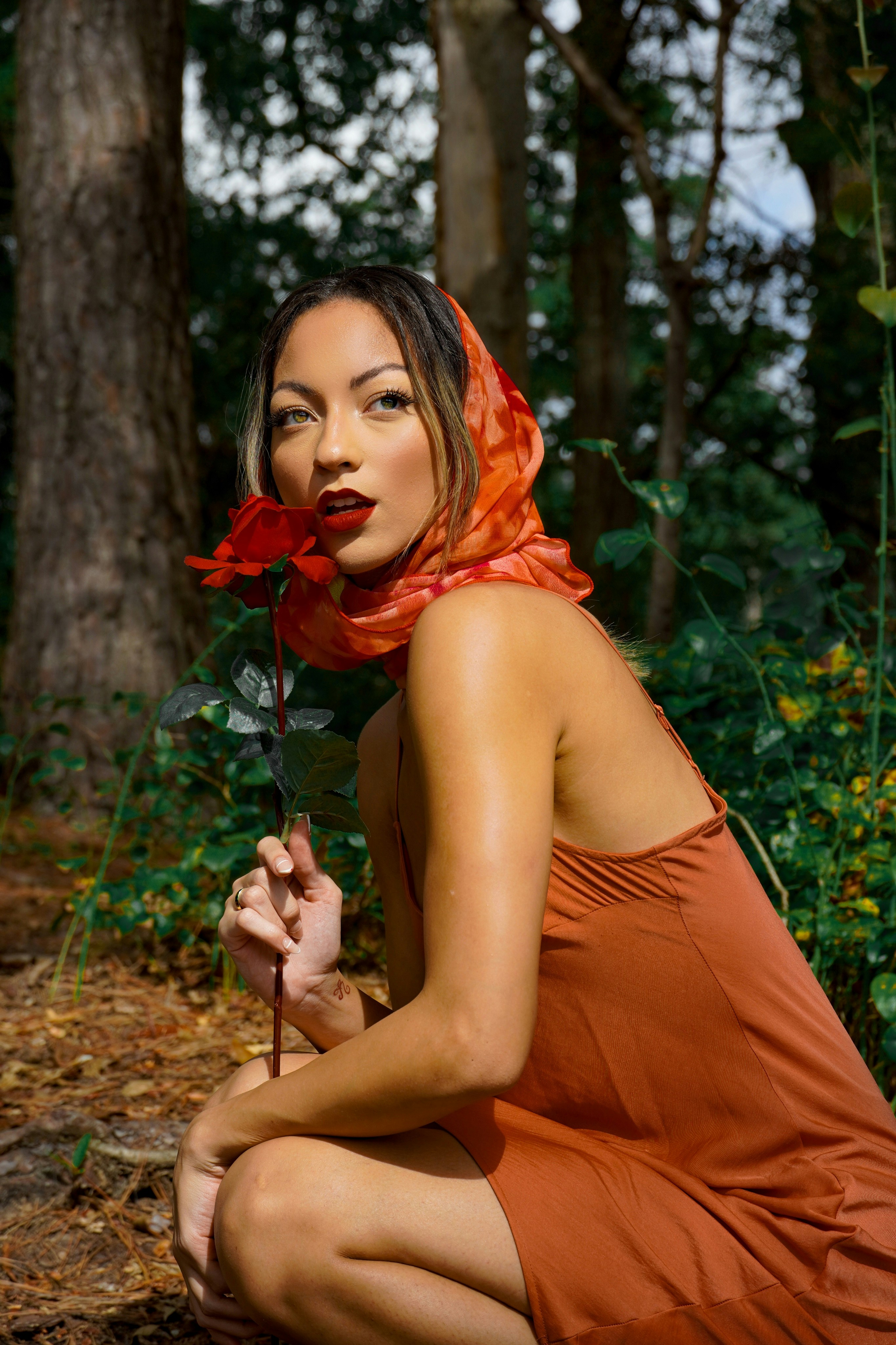 Red Silk Scarf
