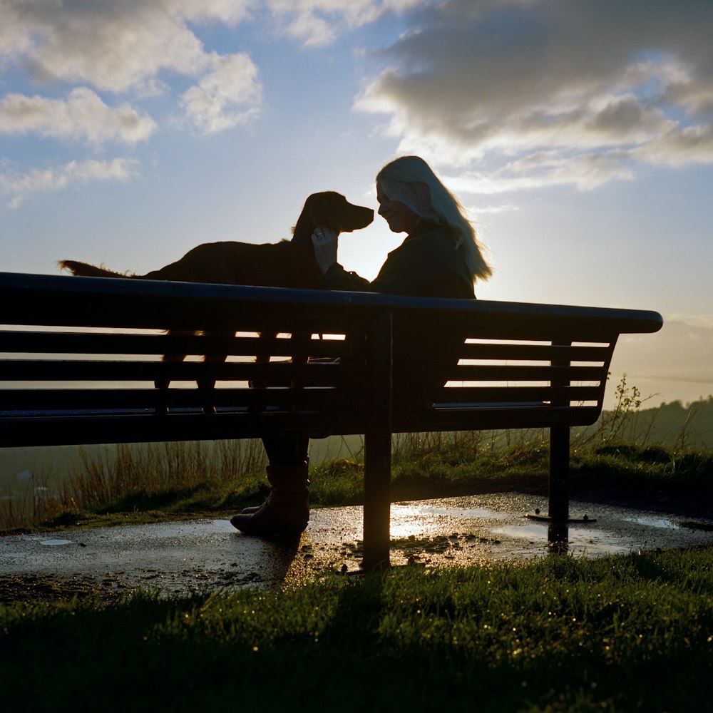 person sitting on brown wooden bench during daytime