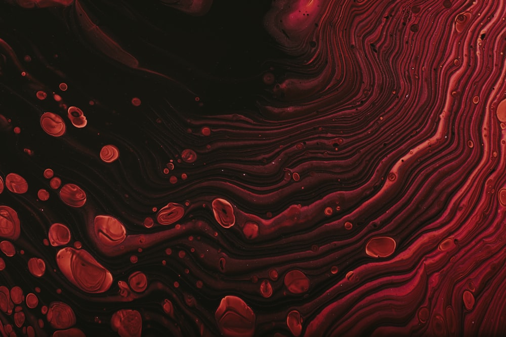 pittura astratta rossa e nera
