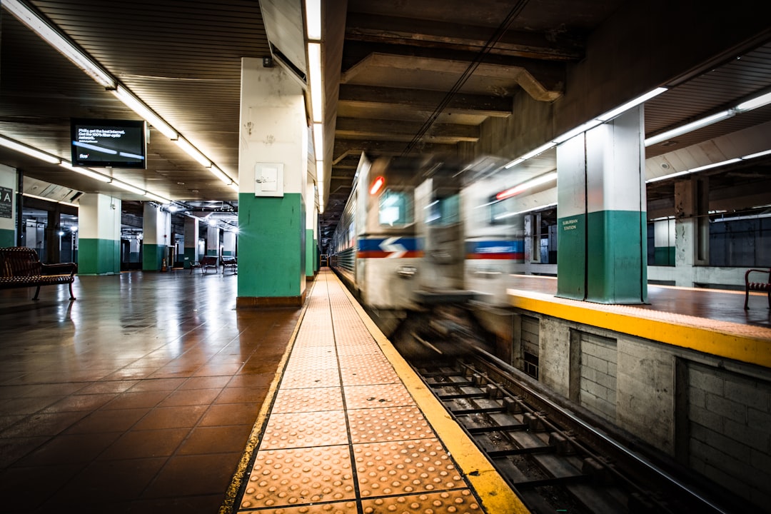 green and yellow train in train station, Please follow me on instagram! @chrishenry
