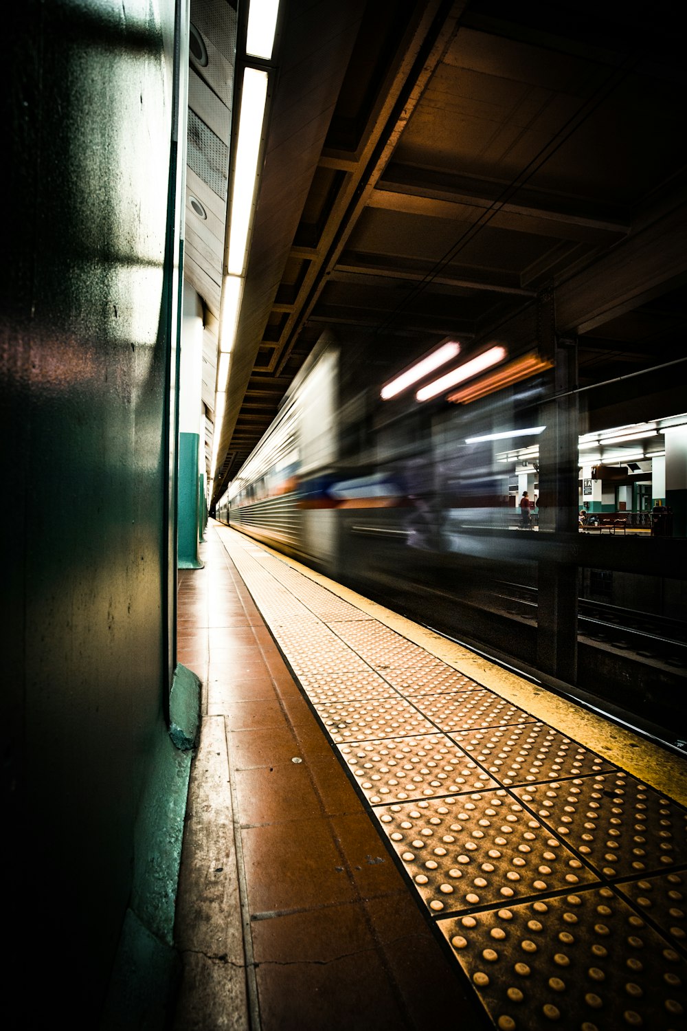 time lapse photography of train station