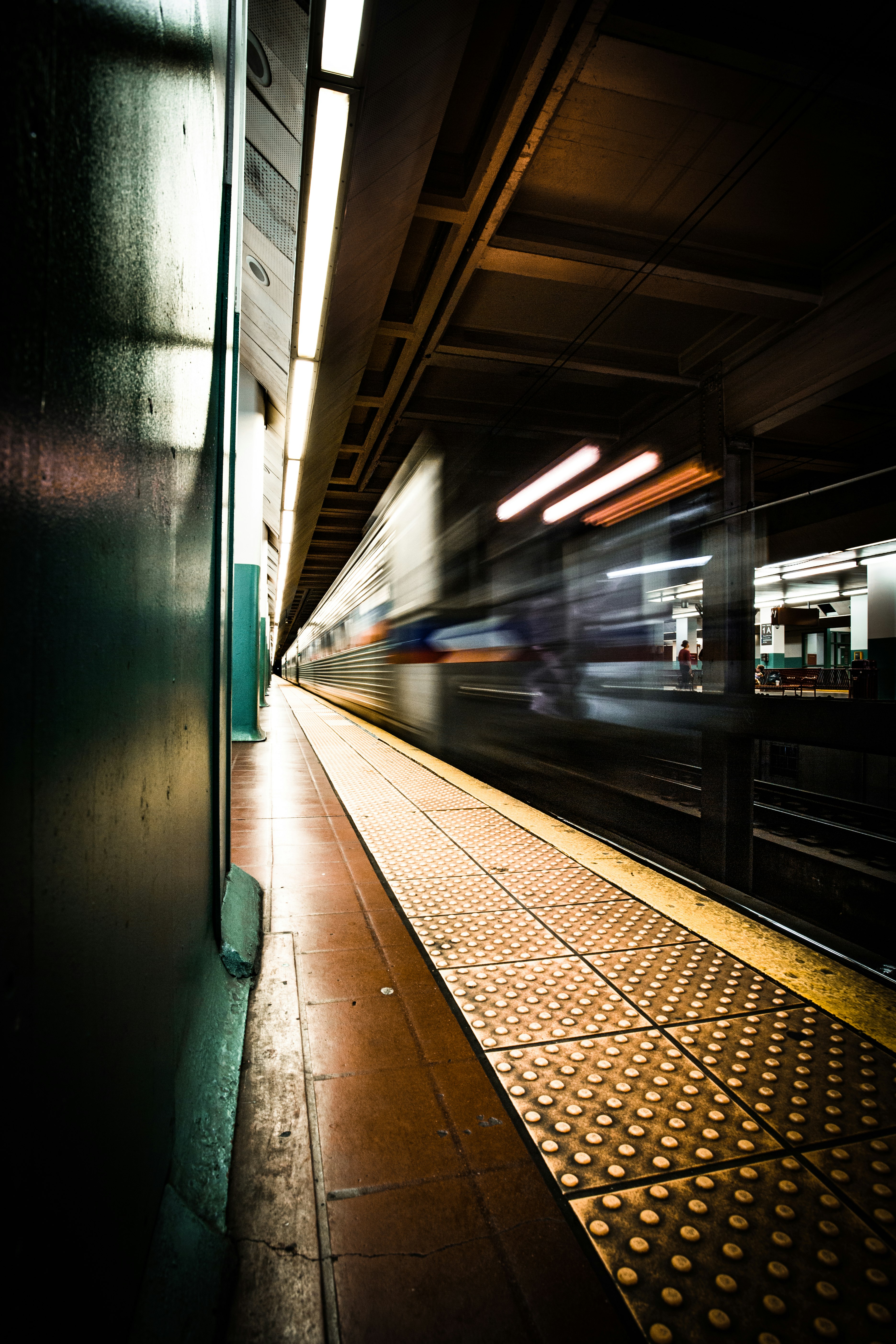 time lapse photography of train station