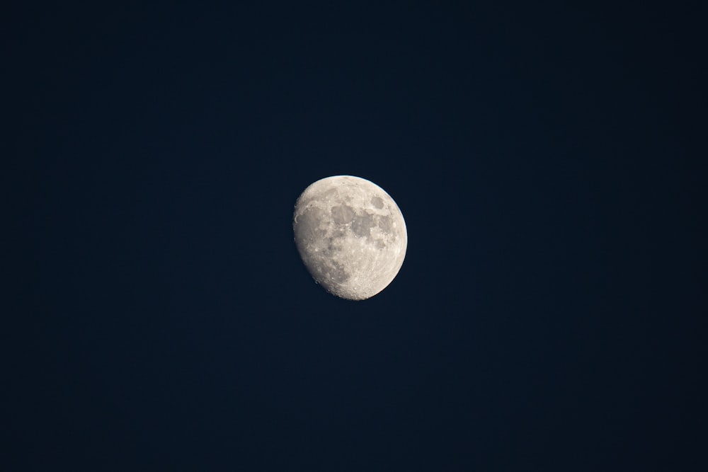 full moon in dark night sky