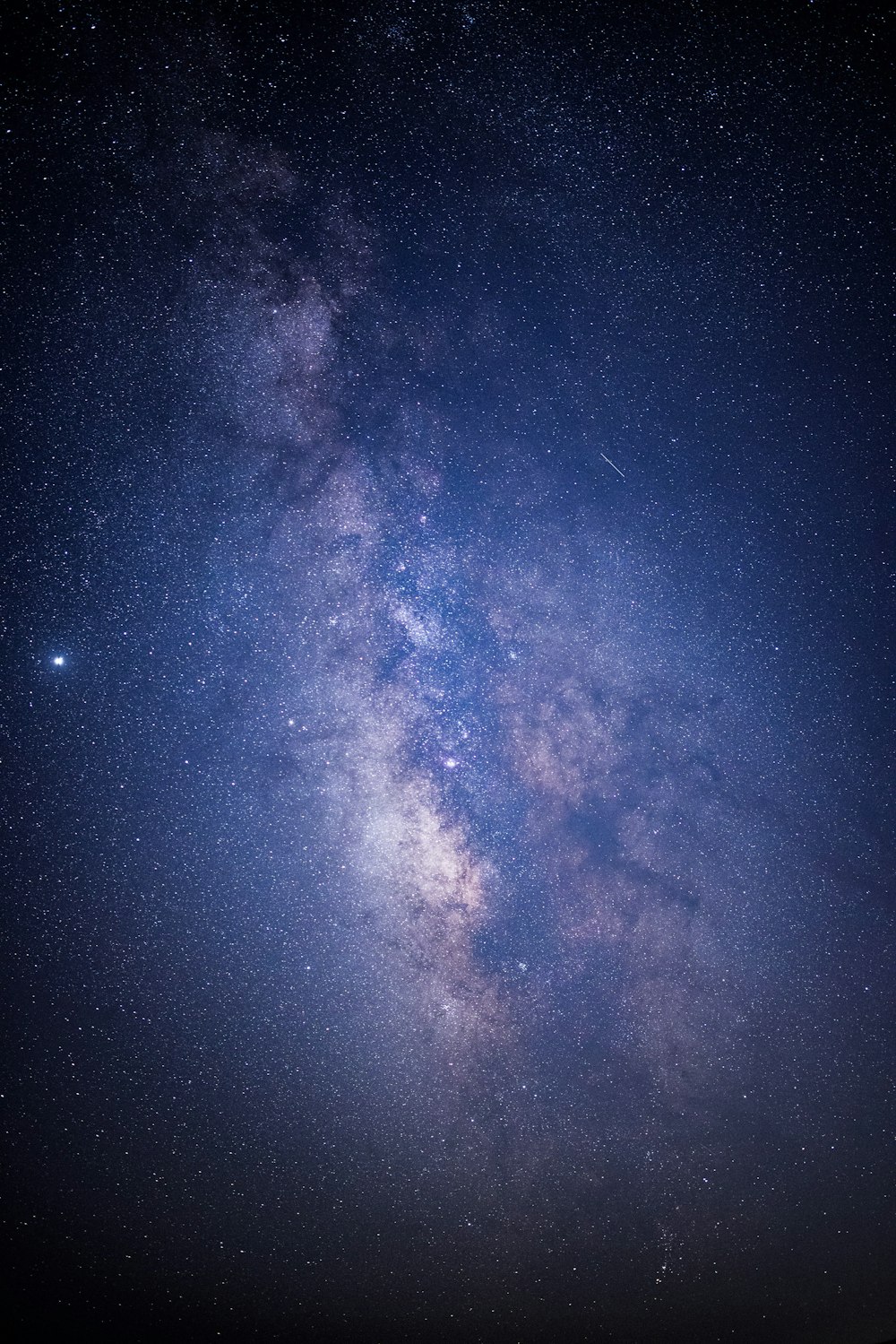 blue and white starry night sky