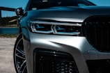 silver car with black steering wheel