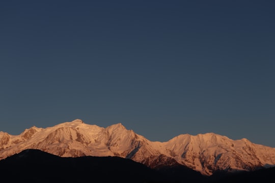 brown mountain under blue sky in Sallanches France