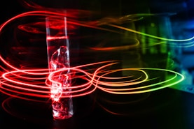 red and green light streaks