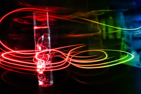 red and green light streaks