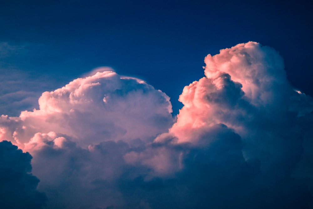 white clouds and blue sky