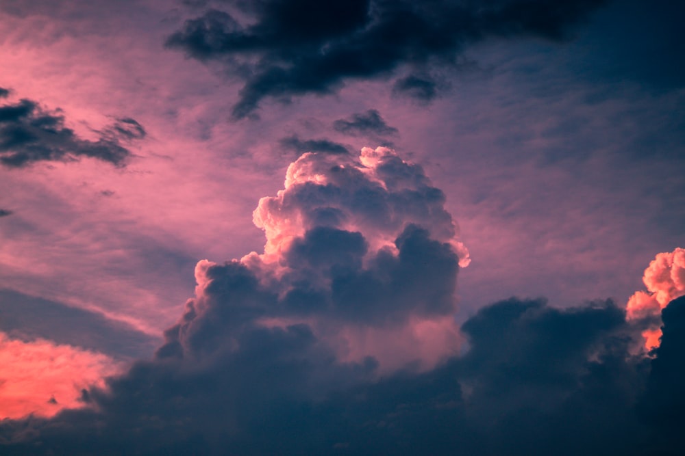 white clouds and blue sky