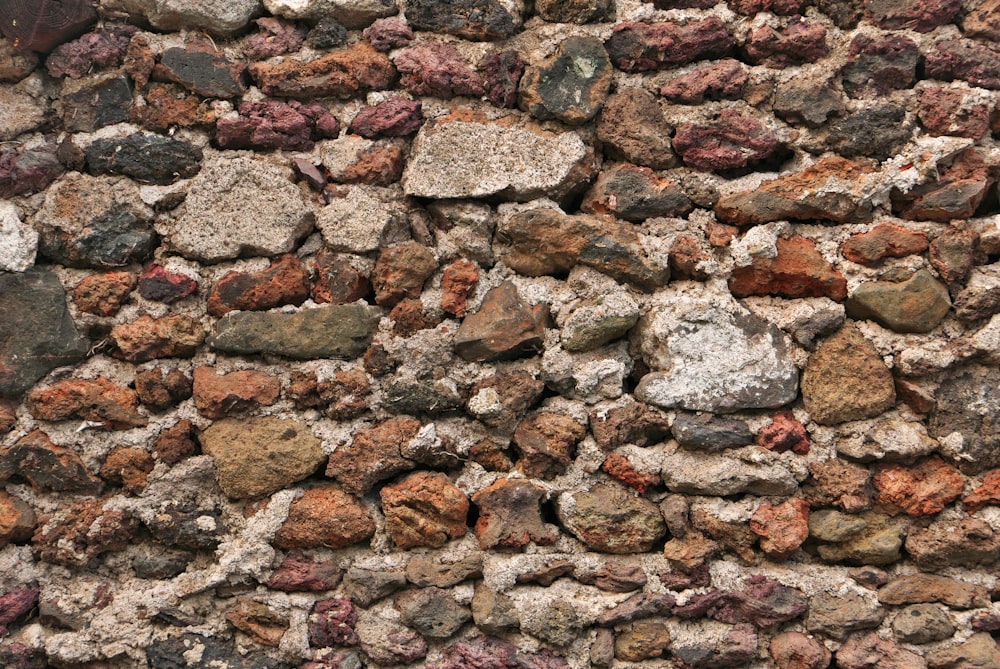 brown and gray stone fragments