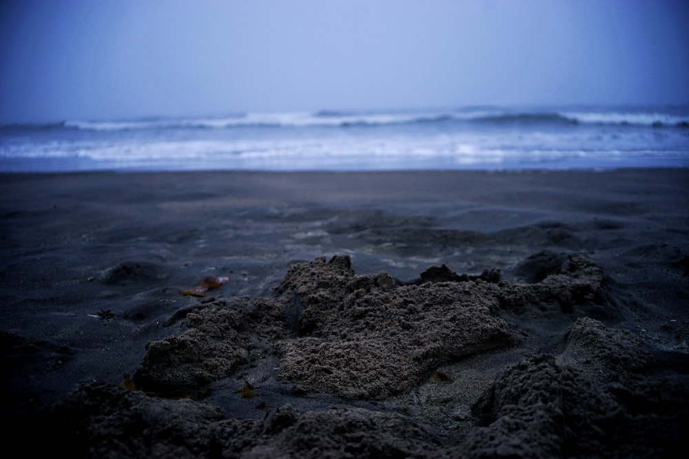 black stones on seashore during daytime