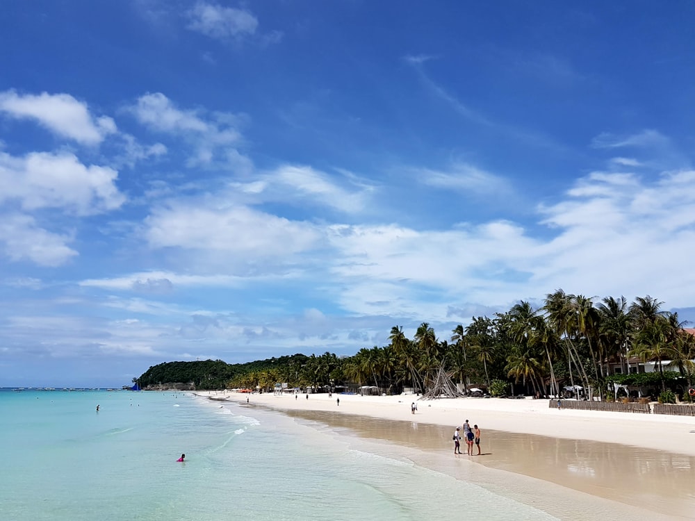 Gente en la playa durante el día