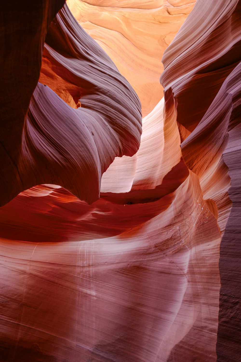 brown and white rock formation