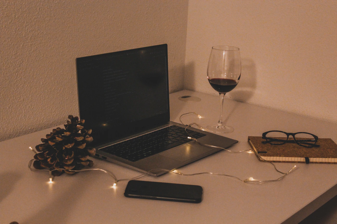 Laptop and smartphone used for mobile application development