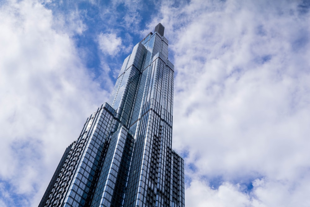 low angle photography of high rise building