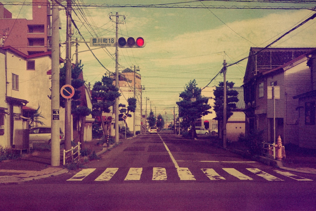 black and white pedestrian lane