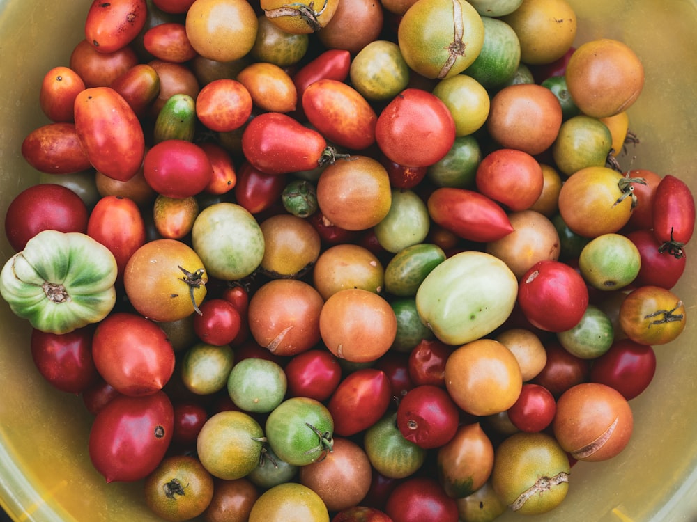 fruits de pomme rouge et verte