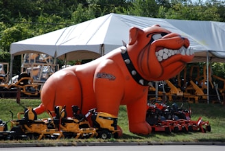 Photo showing a set of bulldog-style fence installations surrounding a garden.