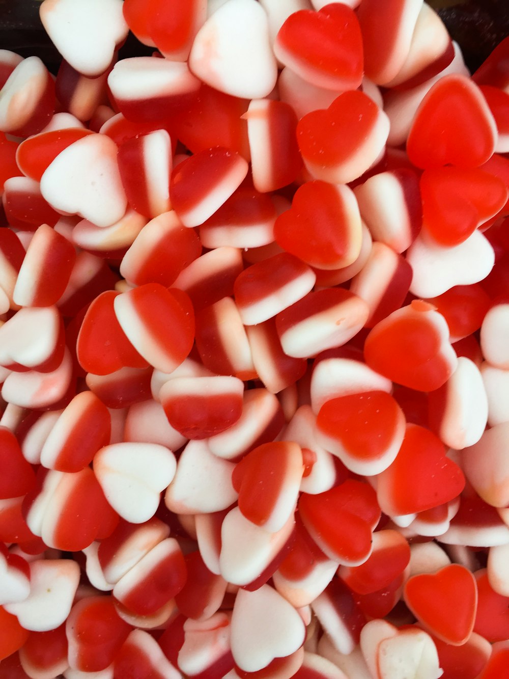 Weiße und rote Süßigkeiten