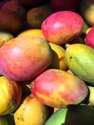 red and yellow round fruits