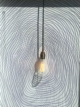 clear glass pendant lamp turned off