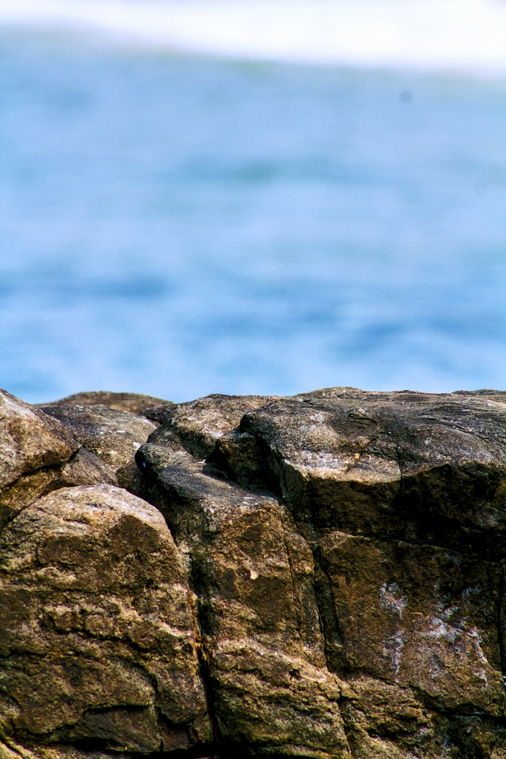 gray and brown rock formation near body of water during daytime