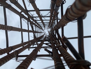brown metal wire with white string