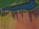 Aerial view of a neatly divided landscape showcasing a vibrant, green field juxtaposed with a rich, earthy brown field. A narrow water body runs horizontally across the upper part, bordered by lush trees casting long shadows onto the fields below.