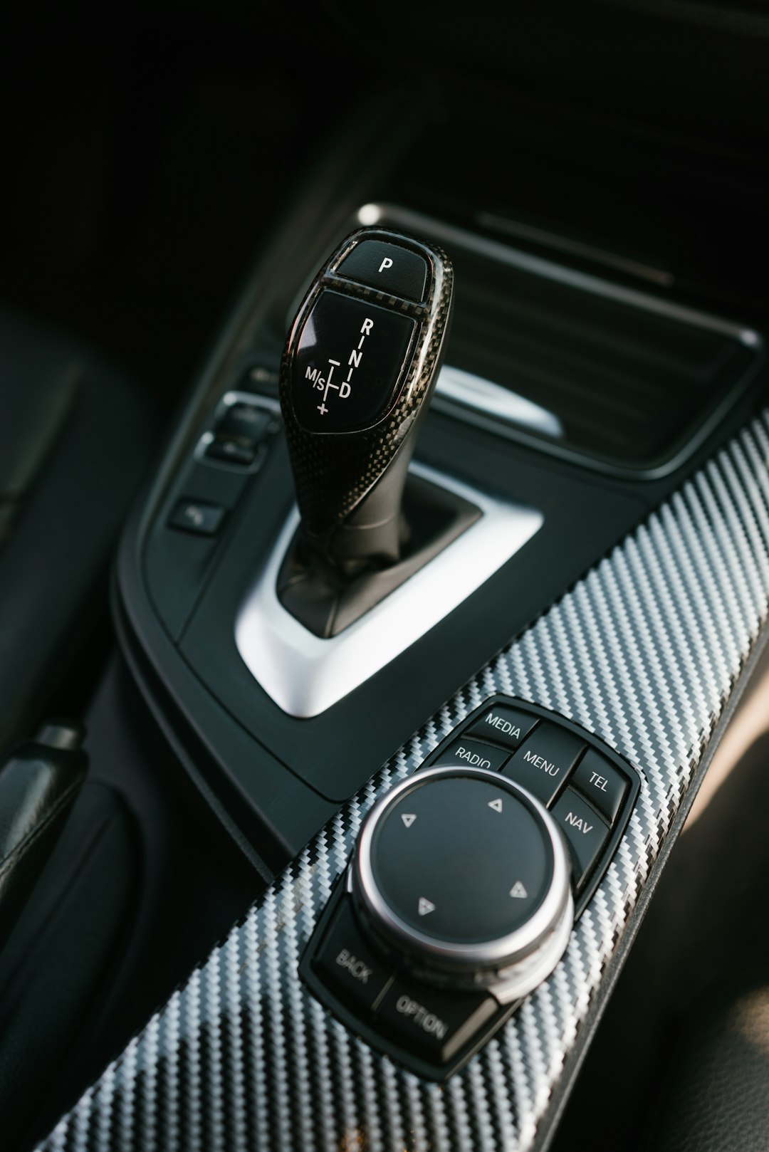 black and silver gear shift lever