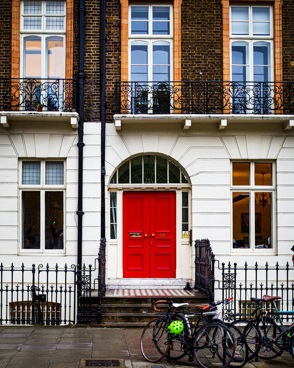 red and white wooden house