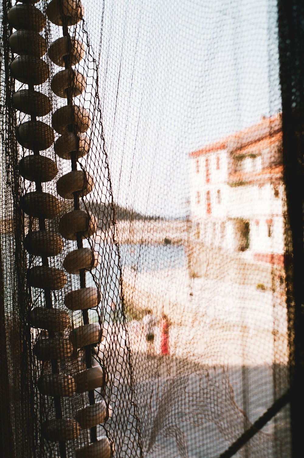 brown metal chain link fence