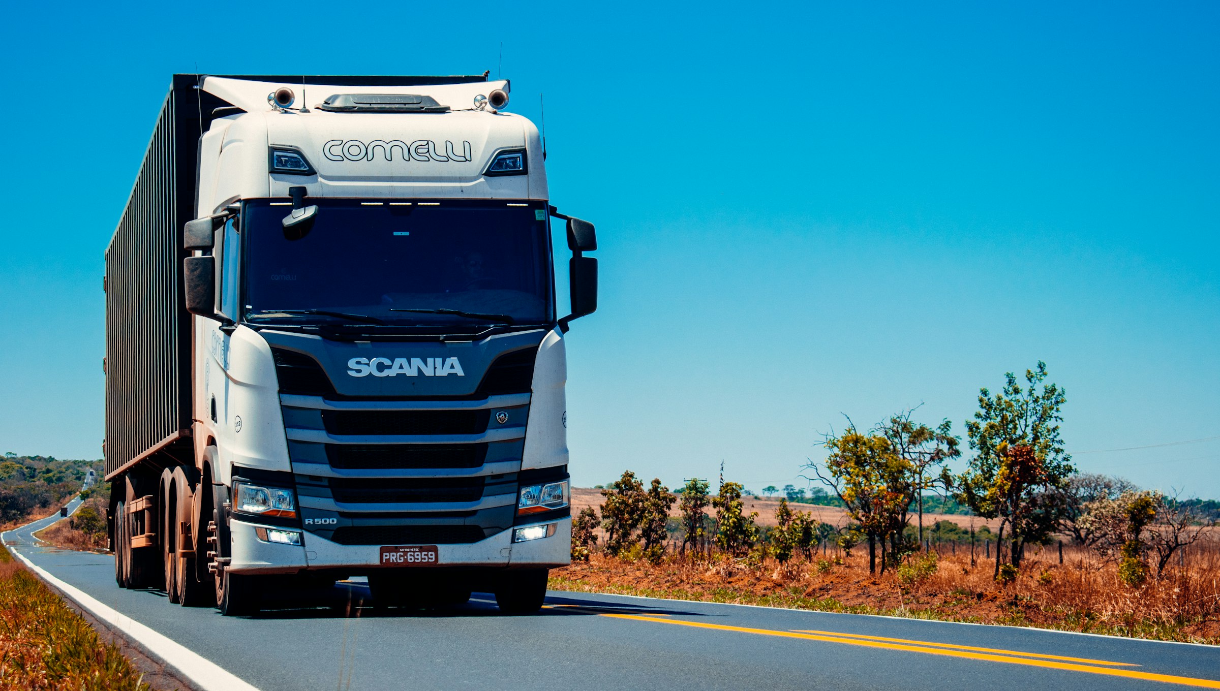 Line-haul tractor unit on the interstate