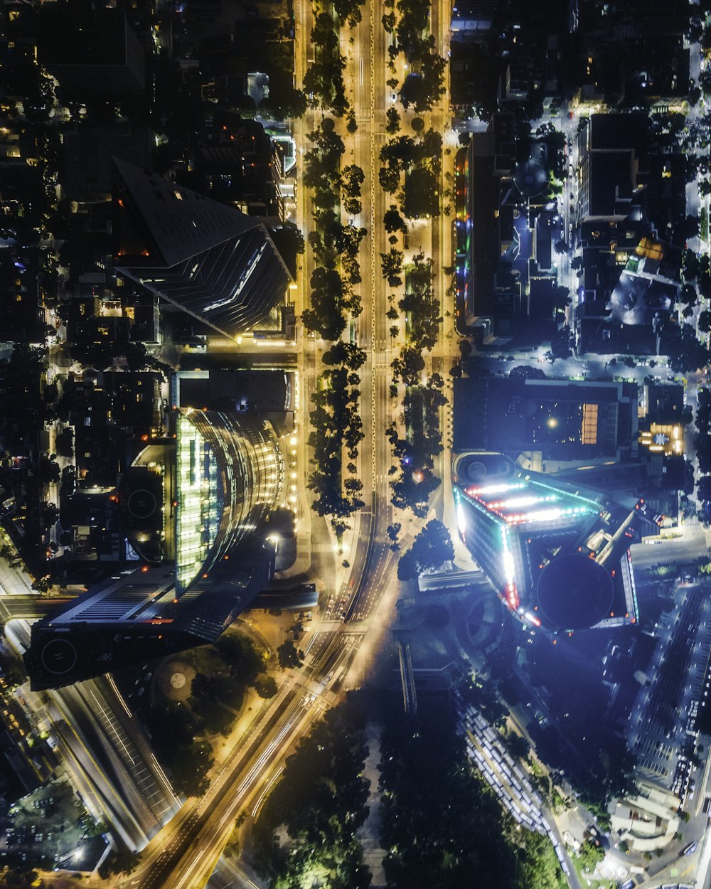 cars on road during night time