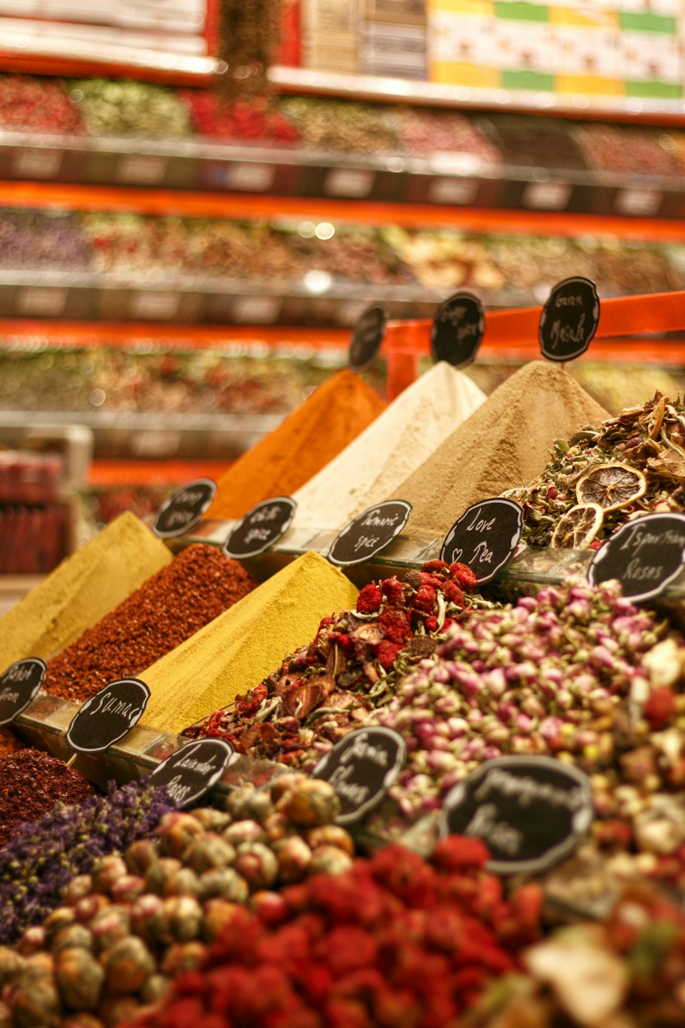 assorted spices on brown wooden table