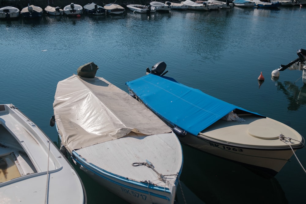 white and blue boat on water during daytime