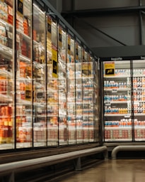 white and brown labeled boxes