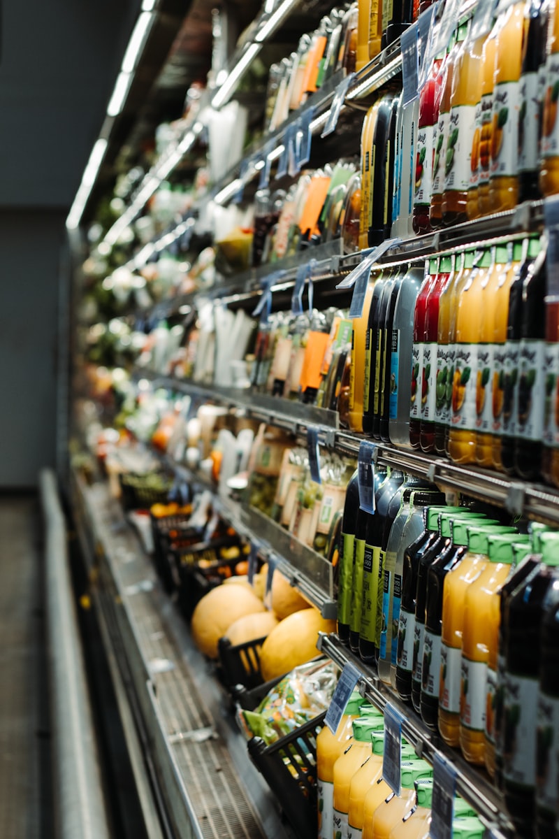 Supermarket interior wide