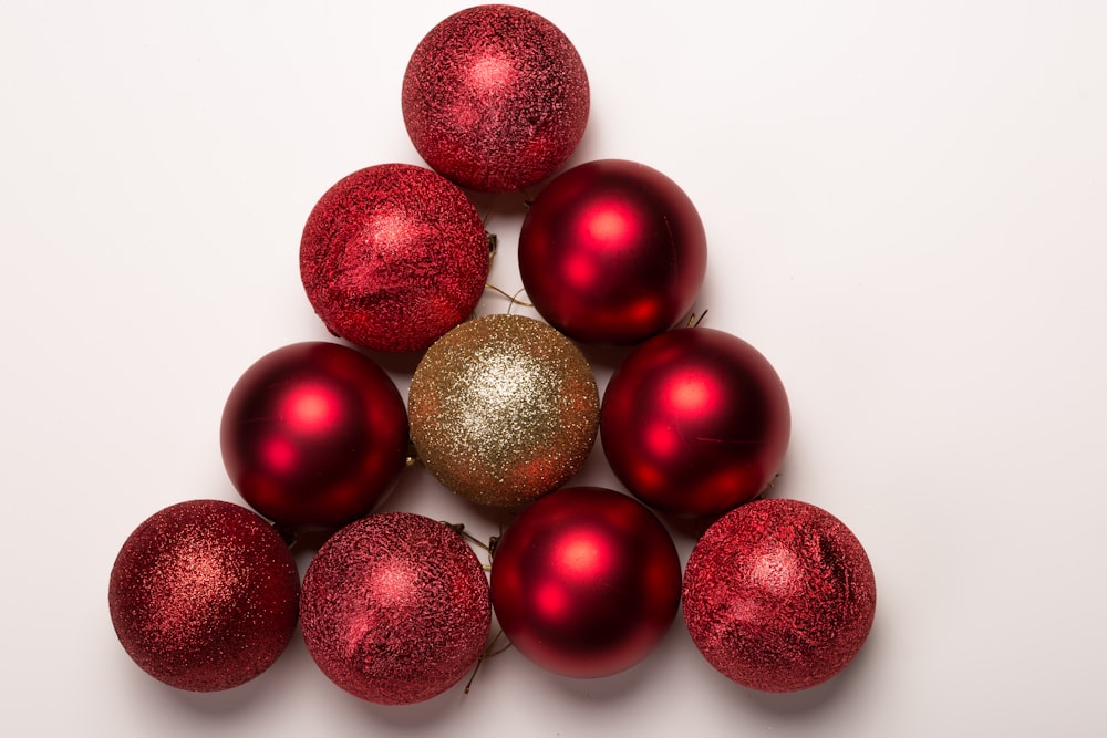 red round fruits on white background