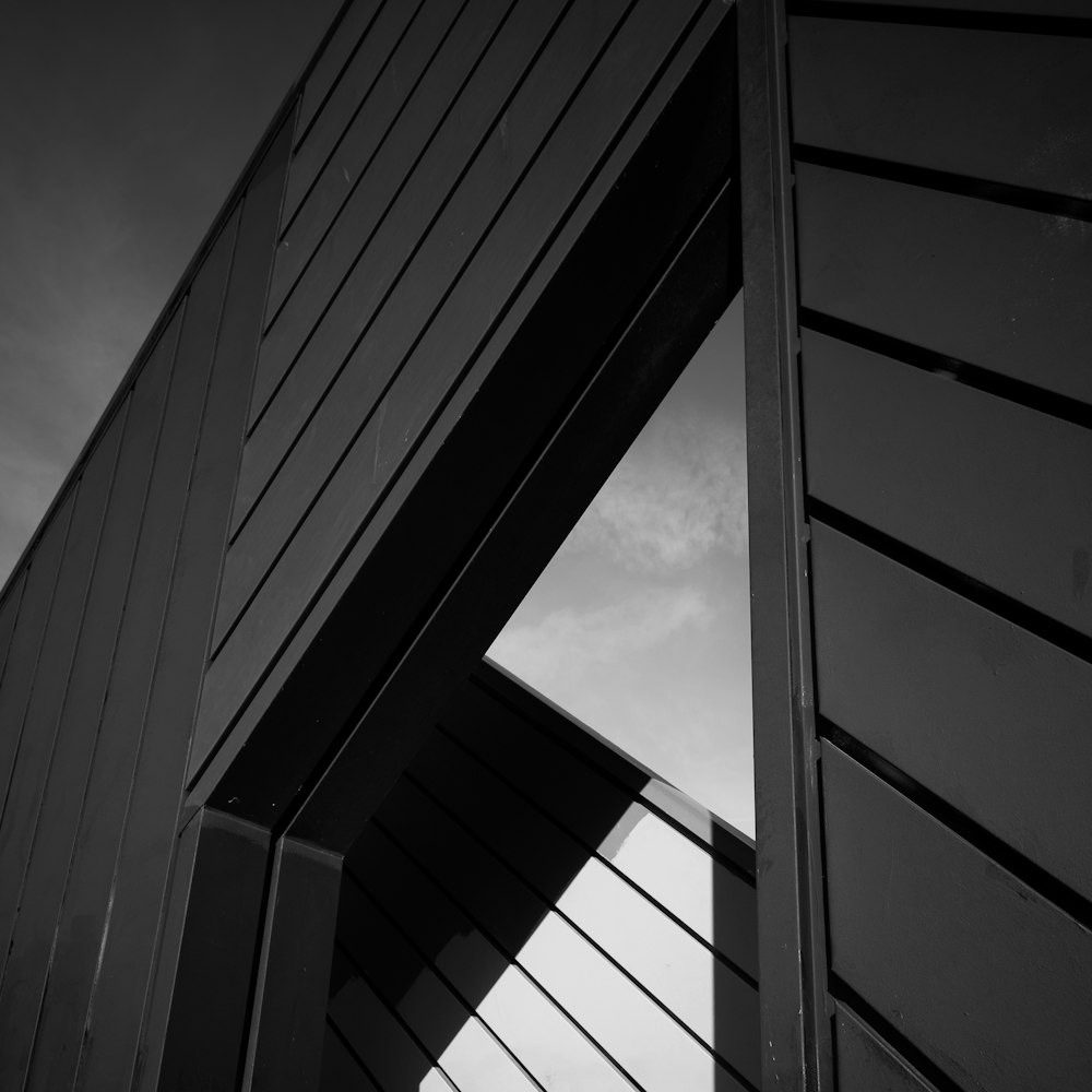 grayscale photo of concrete building