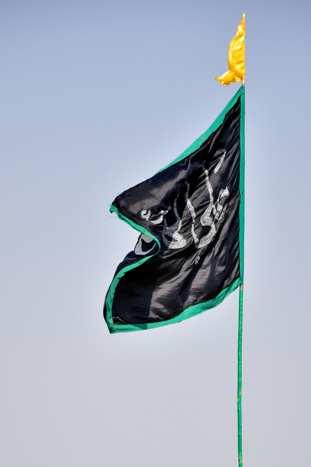 green black and white flag