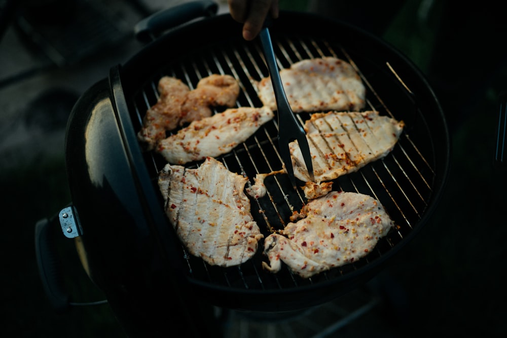 fried chicken on black pan