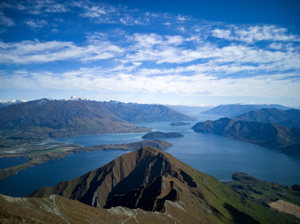 aerial view of mountains under cloudy sky during daytime