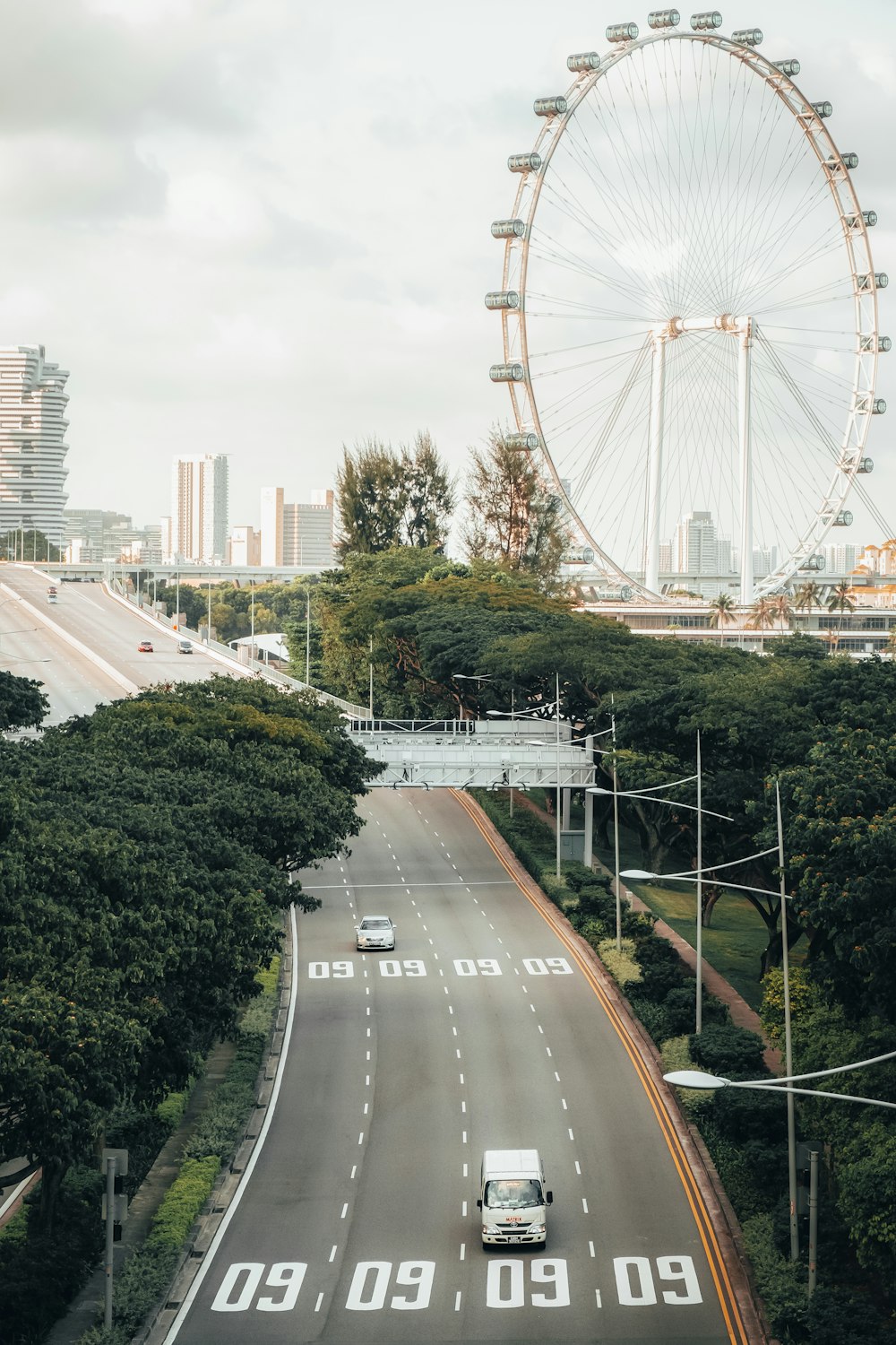 ferris wheel near green trees during daytime